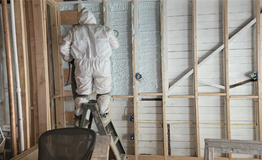 Professional spray foam application