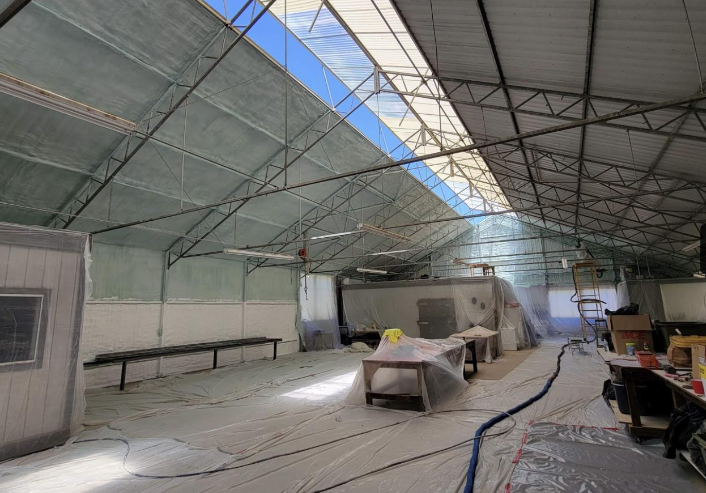  

                     Silicon Valley contractor applying spray foam insulation into wall cavities 

                     