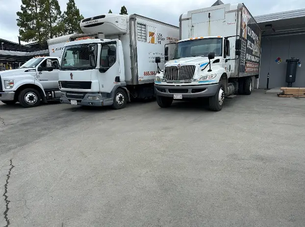 USA Spray Me trucks for an insulation project in San Francisco