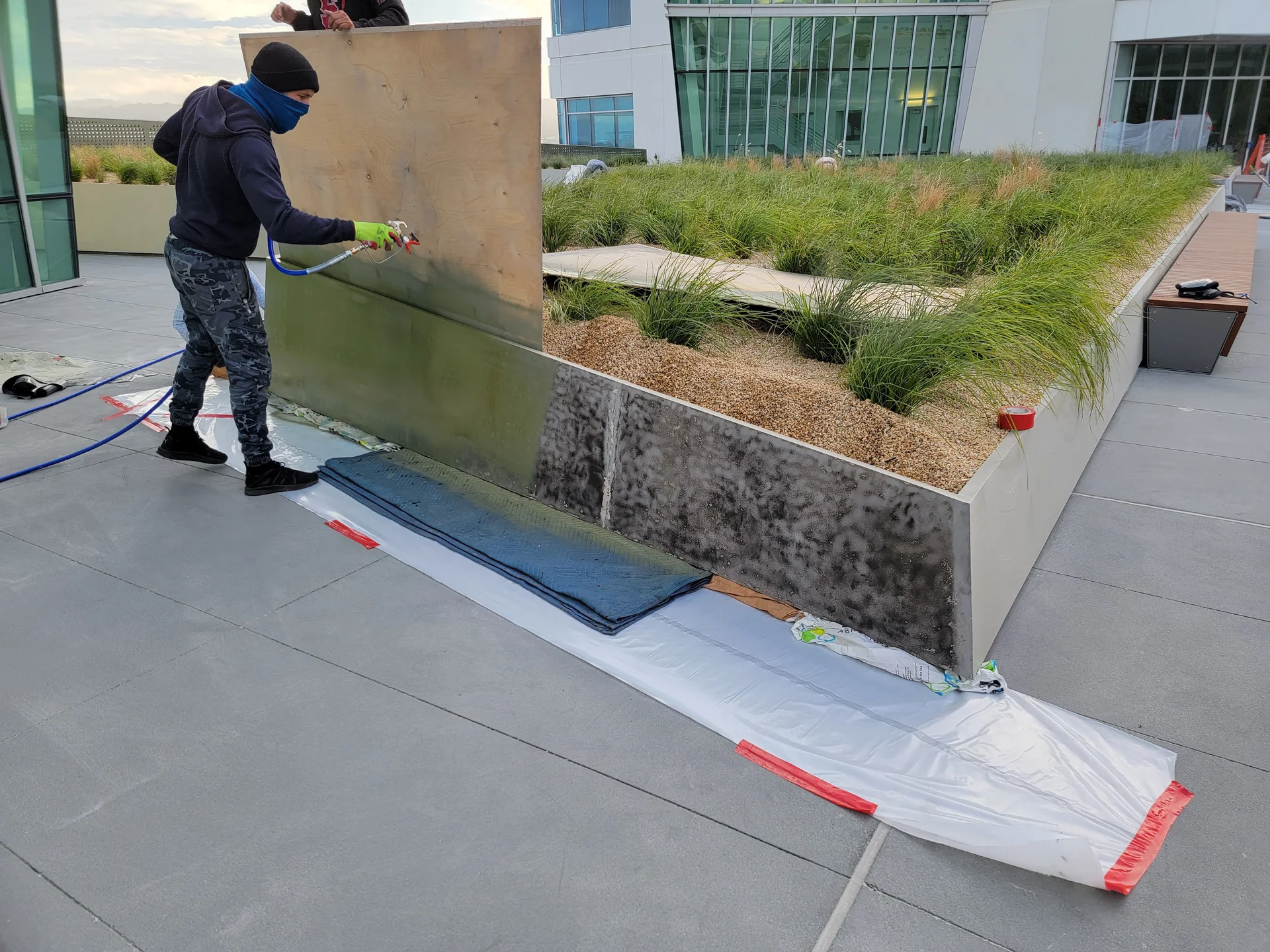 Surface preparation work