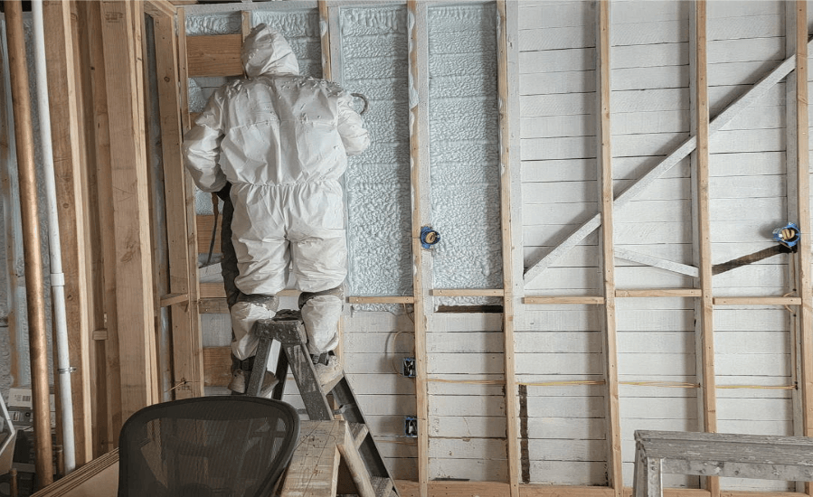 Professional spray foam application