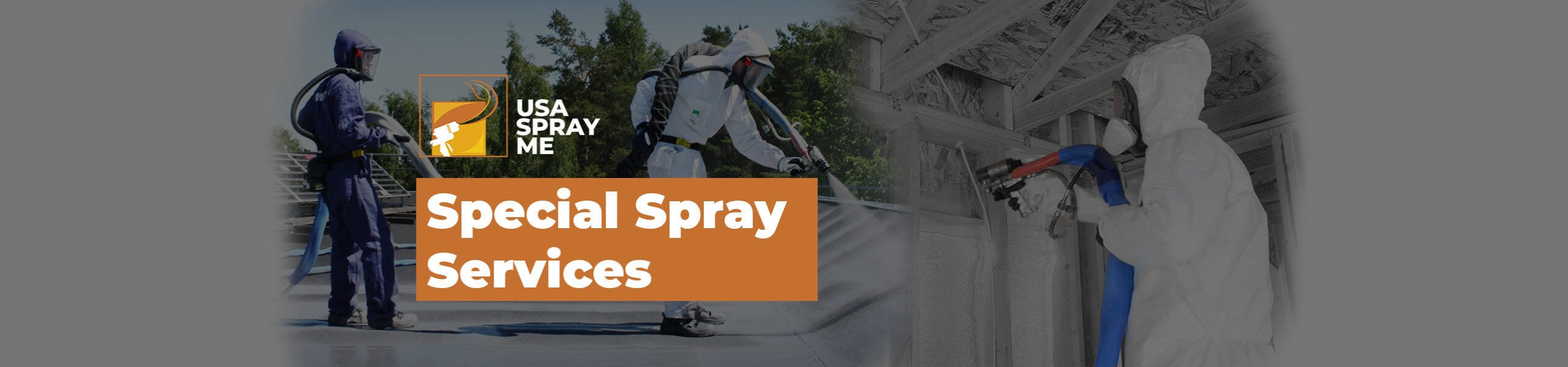 USA Spray Me banner showcasing special spray services