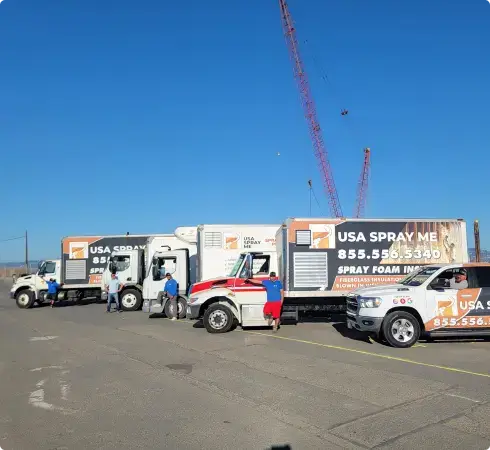 USA Spray Me trucks.